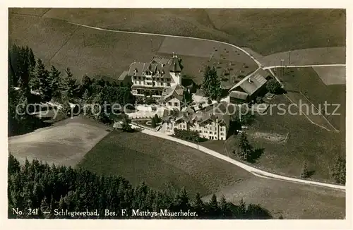 AK / Ansichtskarte Schlegwegbad_BE Fliegeraufnahme 