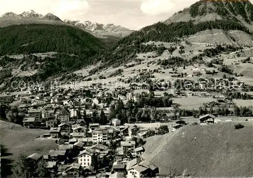 AK / Ansichtskarte Klosters_GR Fliegeraufnahme mit Madrisa Klosters_GR