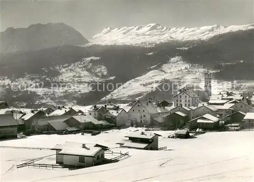 AK / Ansichtskarte Lantsch Panorama mit Piz Toissa und Piz Curver Lantsch