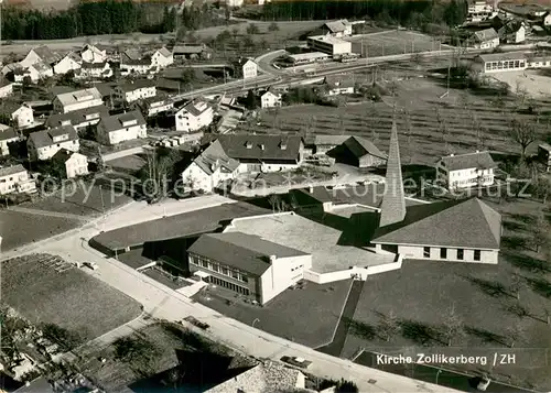 AK / Ansichtskarte Zollikerberg_ZH Fliegeraufnahme mit Kirche 