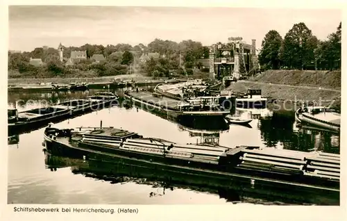 AK / Ansichtskarte Henrichenburg_Schiffshebewerk Partie am Hafen Henrichenburg