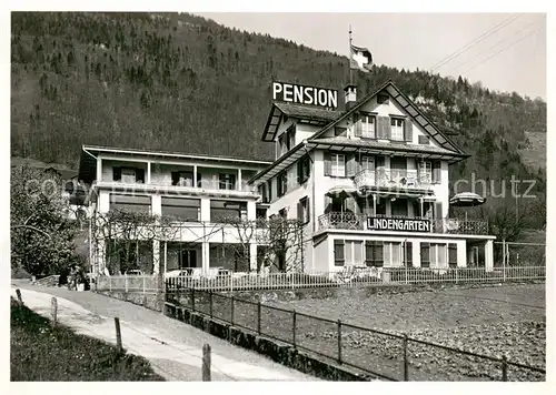 AK / Ansichtskarte Weggis_Vierwaldstaettersee Pension Lindengarten Weggis_Vierwaldstaettersee