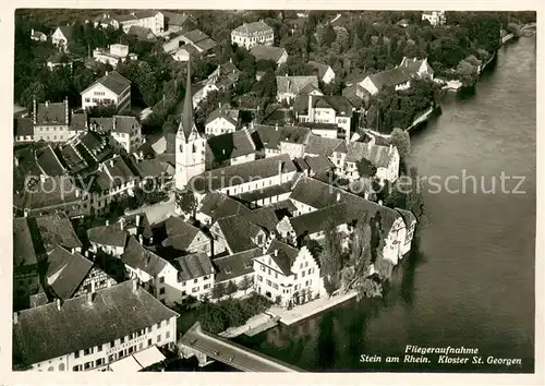 AK / Ansichtskarte Stein_Rhein Fliegeraufnahme Kloster St Georgen Stein Rhein