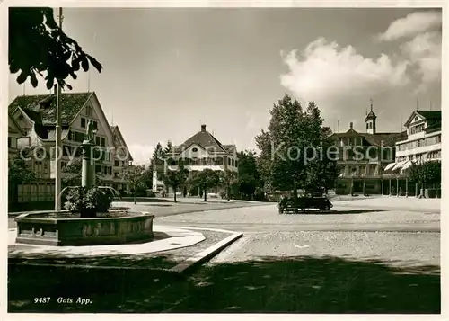 AK / Ansichtskarte Gais_AR Ortspartie Brunnen Gais_AR