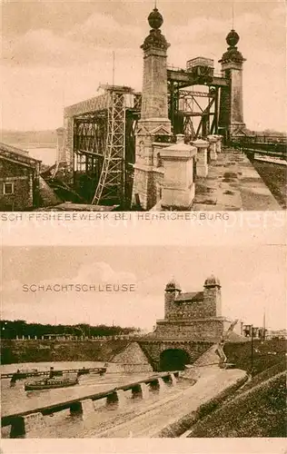 AK / Ansichtskarte Waltrop Schiffshebewerk bei Henrichenburg mit Schachtschleuse Waltrop