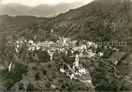 AK / Ansichtskarte Astano_TI Fliegeraufnahme mit Hotel Post 