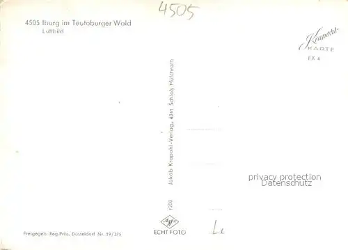 AK / Ansichtskarte Iburg_Teutoburger_Wald Fliegeraufnahme Iburg_Teutoburger_Wald