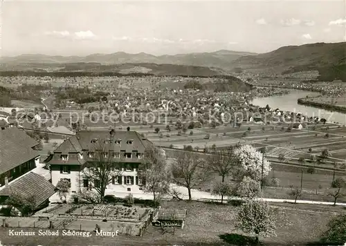 AK / Ansichtskarte Mumpf_AG Kurhaus Solbad Schoenegg Fliegeraufnahme 