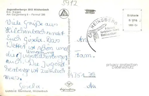 AK / Ansichtskarte Hilchenbach Teilansicht 