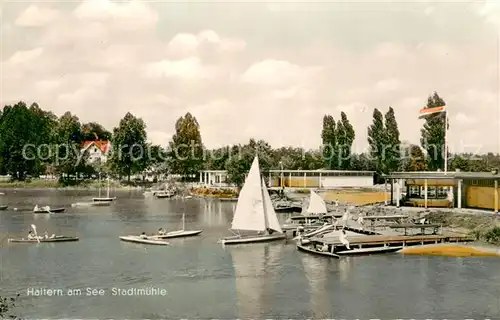 AK / Ansichtskarte Haltern_See Stadtmuehle die Anfaenge des Seglerhafens Haltern See