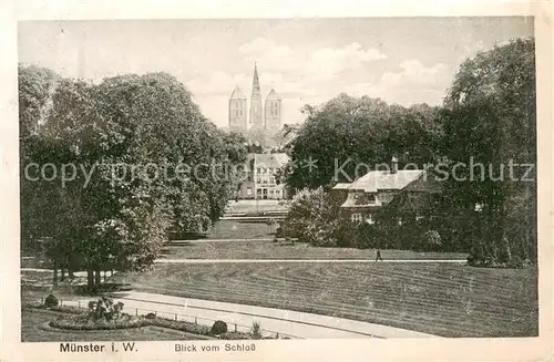 AK / Ansichtskarte Muenster_Westfalen Blick vom Schloss Muenster_Westfalen
