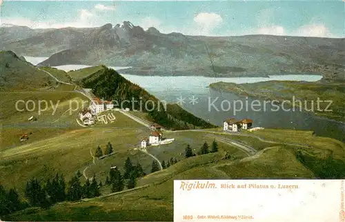 AK / Ansichtskarte Rigi_Kulm Blick auf Pilatus und Luzern Vierwaldstaettersee Rigi_Kulm