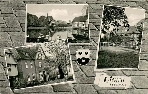 AK / Ansichtskarte Lienen_Westfalen Teilansicht und Gasthaus Lienen_Westfalen