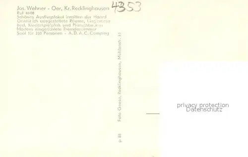 AK / Ansichtskarte Oer Haardschenke Muetter Wehner Terrassenansicht Oer