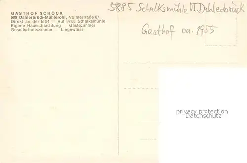 AK / Ansichtskarte Dahlerbrueck Gasthof Schock Innen  und Aussenansicht Dahlerbrueck