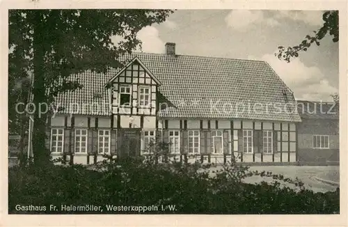AK / Ansichtskarte Westerkappeln Gasthaus Fr. Halermoeller Westerkappeln