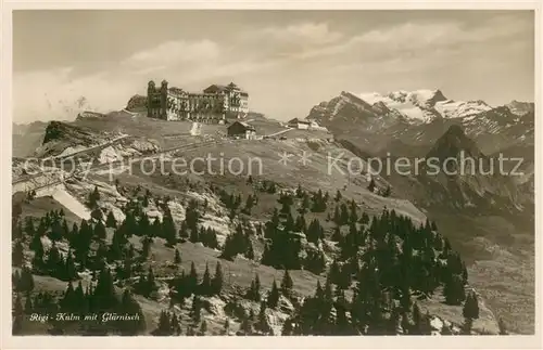 AK / Ansichtskarte Rigi_Kulm Panorama Berghotel mit Glaernisch Rigi_Kulm