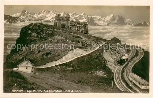 AK / Ansichtskarte Rigi_Kulm Nebelmeer und Alpen Rigi_Kulm