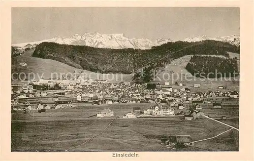 AK / Ansichtskarte Einsiedeln_SZ Gesamtansicht mit Kloster Alpen Einsiedeln SZ