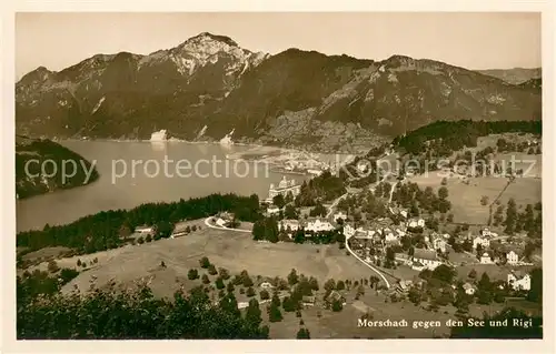 AK / Ansichtskarte Morschach_SZ Vierwaldstaettersee und Rigi 