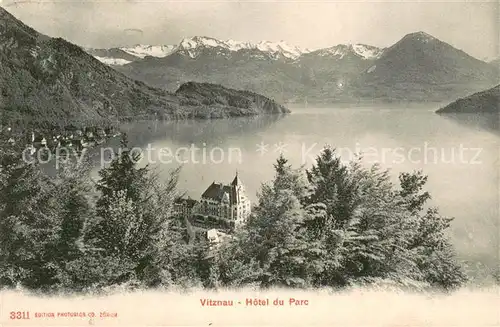 AK / Ansichtskarte Vitznau_Witznau_Vierwaldstaettersee_LU Hotel du Parc Alpen 