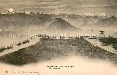 AK / Ansichtskarte Rigi_Kulm und die Alpen Rigi_Kulm
