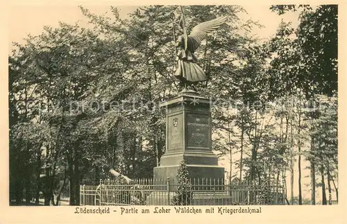 AK / Ansichtskarte Luedenscheid PArtie am Loher Waeldchen m. Kriegerdenkmal Luedenscheid