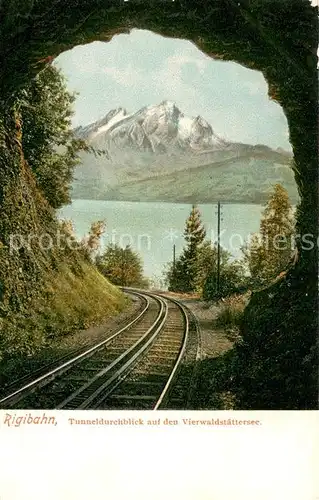 AK / Ansichtskarte Vitznau_Witznau_Vierwaldstaettersee_LU Rigibahn Tunneldurchblick auf den Vierwaldstaettersee 