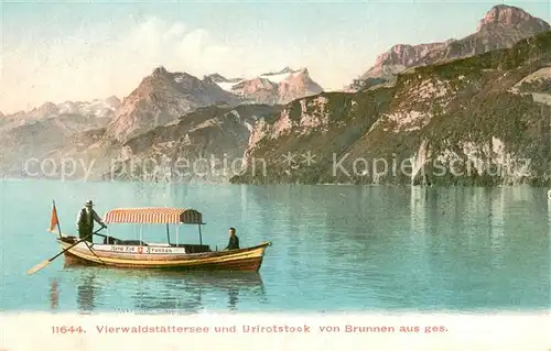 AK / Ansichtskarte Brunnen_SZ Vierwaldstaettersee und Urirotstock Brunnen_SZ