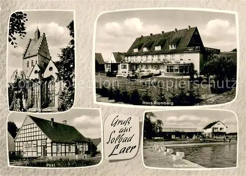 AK / Ansichtskarte Laer_Bad Haus Blomberg Pfarrkirche Post Solefreibad Laer_Bad