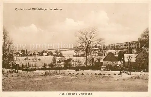 AK / Ansichtskarte Valbert Vorder  und Mittel Hagen Im Winter Valbert