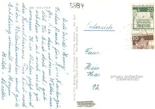 AK / Ansichtskarte Halver Teilansicht Rathaus Ev. Kirche Halver