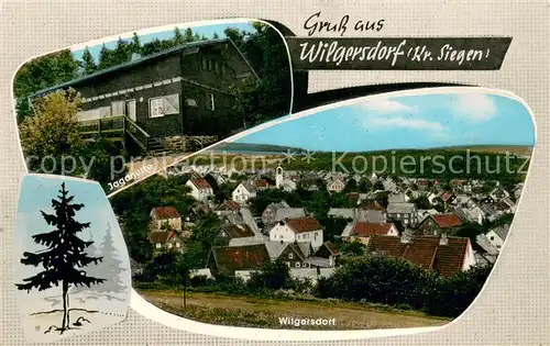 AK / Ansichtskarte Wilgersdorf Totalansicht m. Jagdhuette Wilgersdorf