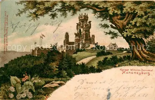 AK / Ansichtskarte Hohensyburg_Dortmund Kaiser Wilhelm Denkmal 