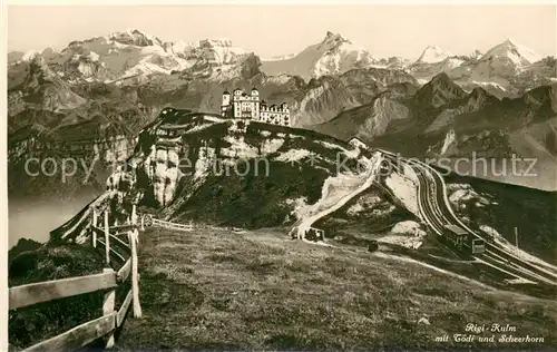 AK / Ansichtskarte Rigi_Kulm mit Toedi und Scheerhorn Alpenpanorama Rigi_Kulm