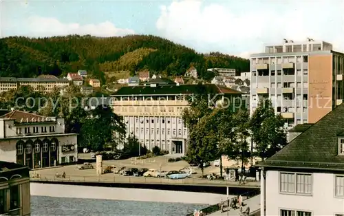 AK / Ansichtskarte Siegen_Westfalen Partie an der Siegbruecke m. Apollo Theater u. Schreiber Hochhaus Siegen_Westfalen