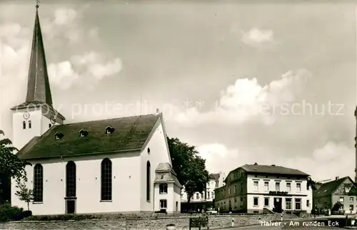 AK / Ansichtskarte Halver Am runden Eck mit Kirche Halver