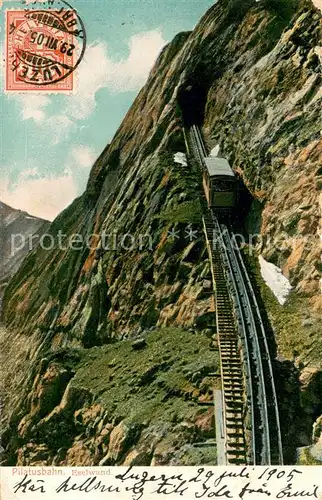 AK / Ansichtskarte Pilatus_NW Pilatusbahn Zahnradbahn Eselwand 