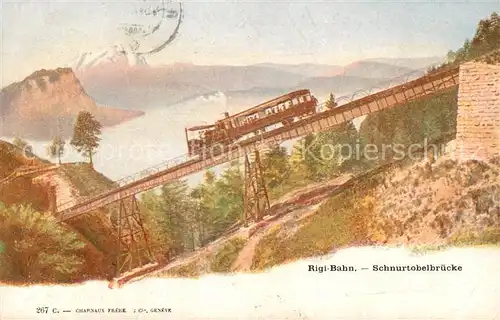 AK / Ansichtskarte Vitznau_Witznau_Vierwaldstaettersee_LU Rigibahn Schnurtobelbruecke 