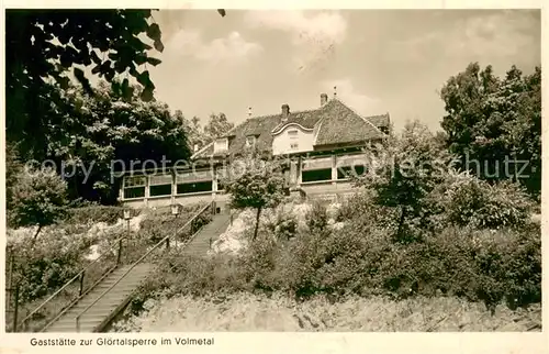 AK / Ansichtskarte Dahlerbrueck Gaststaette Zur Gloertalsperre im Volmetal Dahlerbrueck