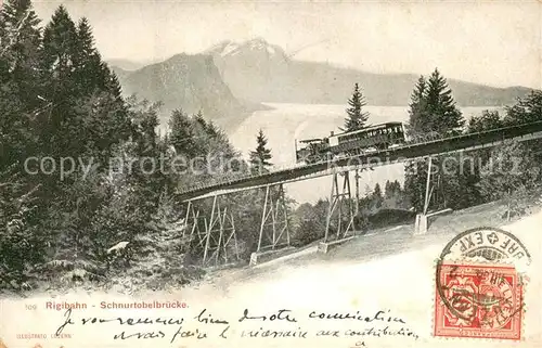 AK / Ansichtskarte Vitznau_Witznau_Vierwaldstaettersee_LU Rigibahn Schnurtobelbruecke 