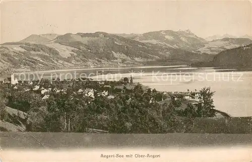 AK / Ansichtskarte Ober Aegeri_Oberaegeri_ZG Panorama Aegerisee 