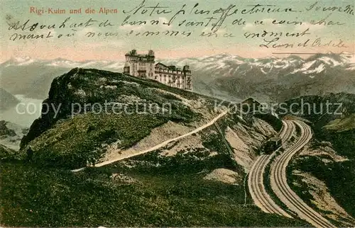 AK / Ansichtskarte Rigi_Kulm und die Alpen Rigi_Kulm