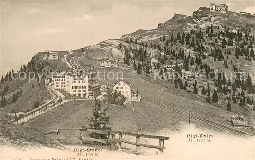 AK / Ansichtskarte Rigi_Staffel und Rigi Kulm Berghotels Rigi_Staffel