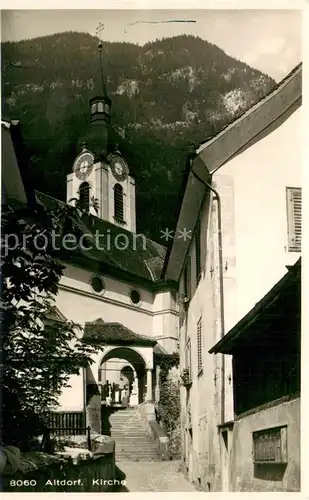 AK / Ansichtskarte Altdorf_UR Blick zur Kirche Altdorf_UR