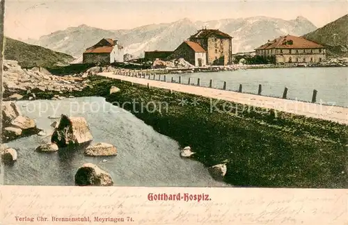 AK / Ansichtskarte Sankt_Gotthard Gotthard Hospiz Bergsee Alpen 
