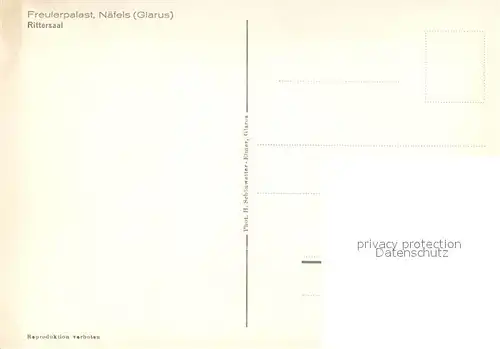 AK / Ansichtskarte Naefels Rittersaal im Freulerpalast Naefels