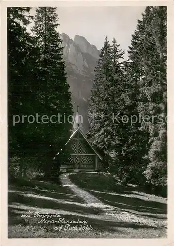 AK / Ansichtskarte Plattenboedeli_Bruelisau_IR Bergkapelle Maria Heimsuchung Alpen 