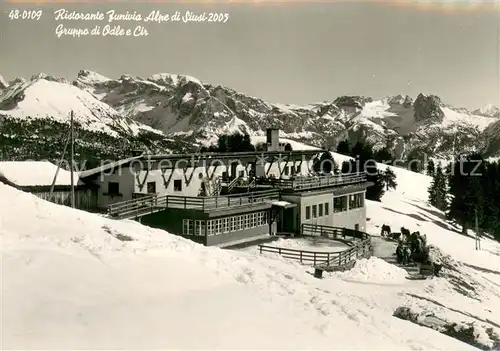 AK / Ansichtskarte Alpe_di_Siusi Ristorante Funivia Alpe di Siusi Gruppo di Odle e Cir Dolomiti Alpe_di_Siusi