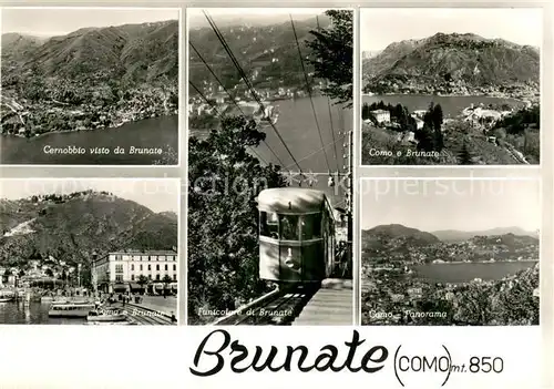 AK / Ansichtskarte Brunate_Como Panorama Cernobbio Como Funicolare Lago di Como Brunate Como